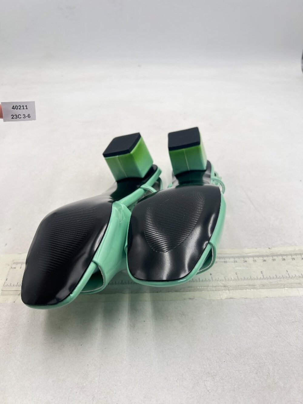 FOWT Green Slingback Open Square Toe Mules Cube Heels Ankle Buckles Strap Pumps - Picture 7 of 8